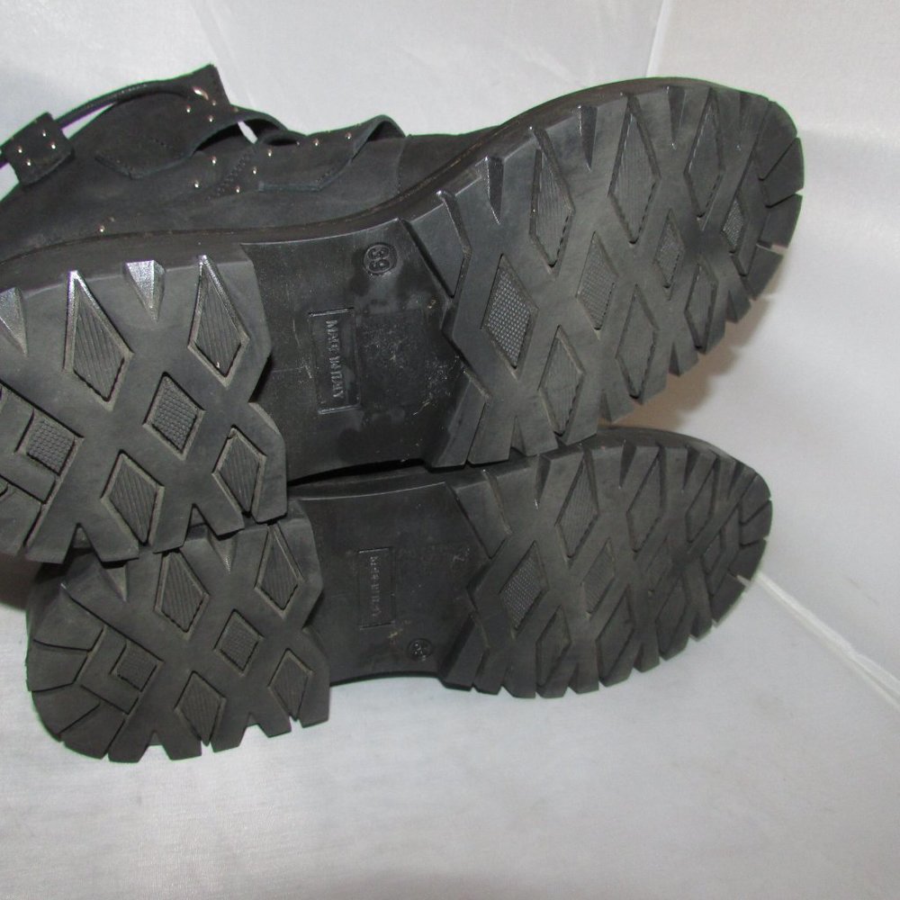 Free People Mountain Brook Hiker Black Buckle Boot Size 39 Preowned - Picture 5 of 5